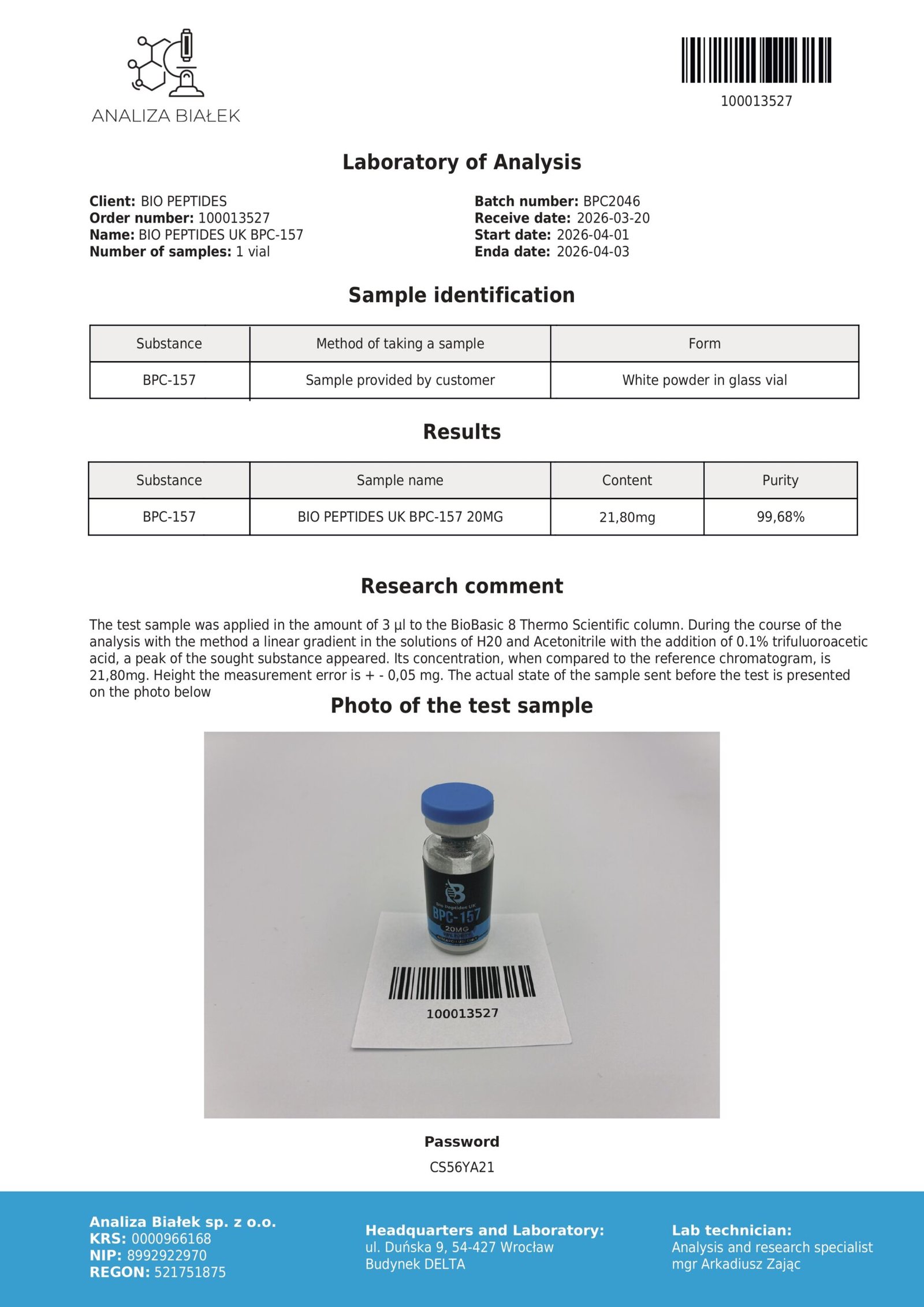 BPC-157 20mg